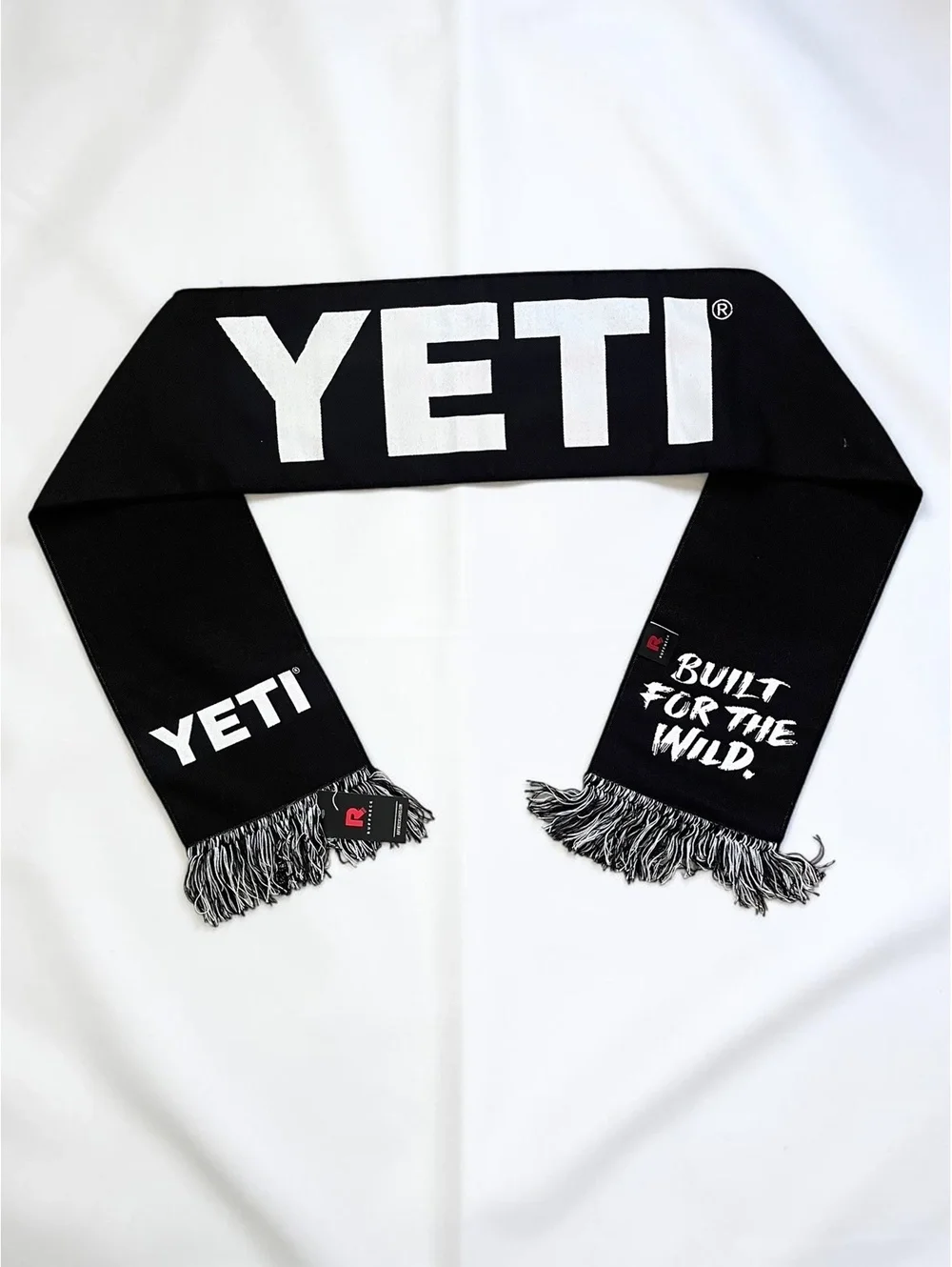 YETI Ruffneck Scarf Built for the Wild NWT Employee Exclusive Black Fringe